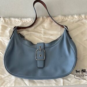 Coach Hamptons Hobo Bag Light Blue Leather J2S-7592